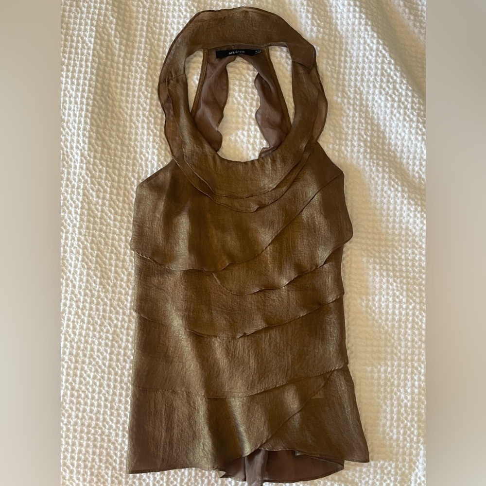 Ark & Co Gold Ruffle tank - Picture 5 of 8